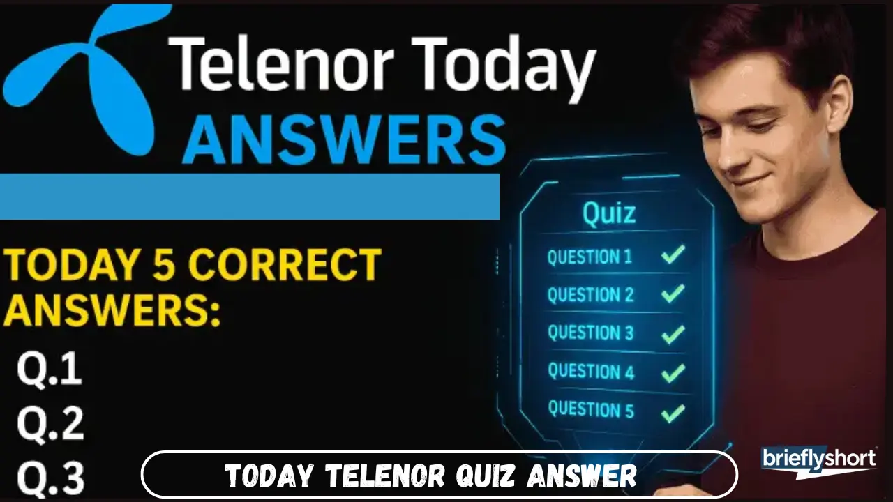 Telenor Quiz Today Answer 29 May 2026 Get Free MBs Telenor Quiz Today Answer 29 May 2026 Get Free MBs